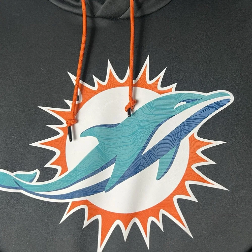 Miami Dolphins Men's Small Nike Therma Side Zip Hoodie On Field Apparel NFL